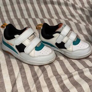 Kids White and Teal AND1 Sneakers